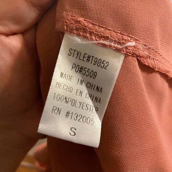 Pink Paparatzi Couture Peach Cold Shoulder Blouse - Picture 4 of 5